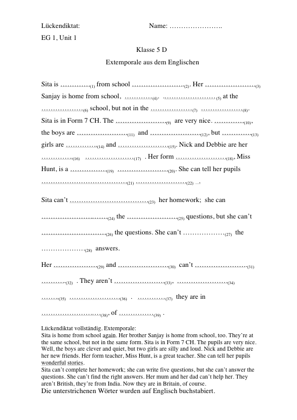 U1_Lückendiktat